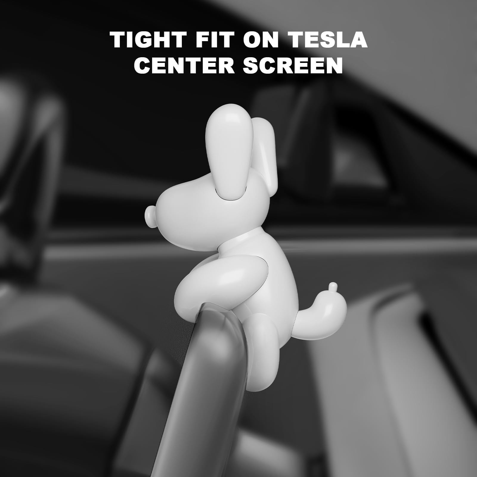 KUNIST mounted on Tesla screen demonstrating neat, secure placement