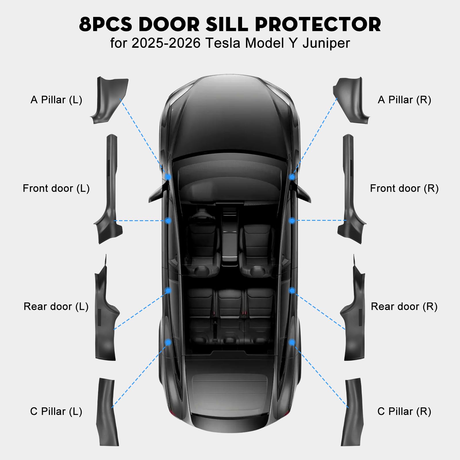 KUNIST front right threshold protector installed, protects entry from mud