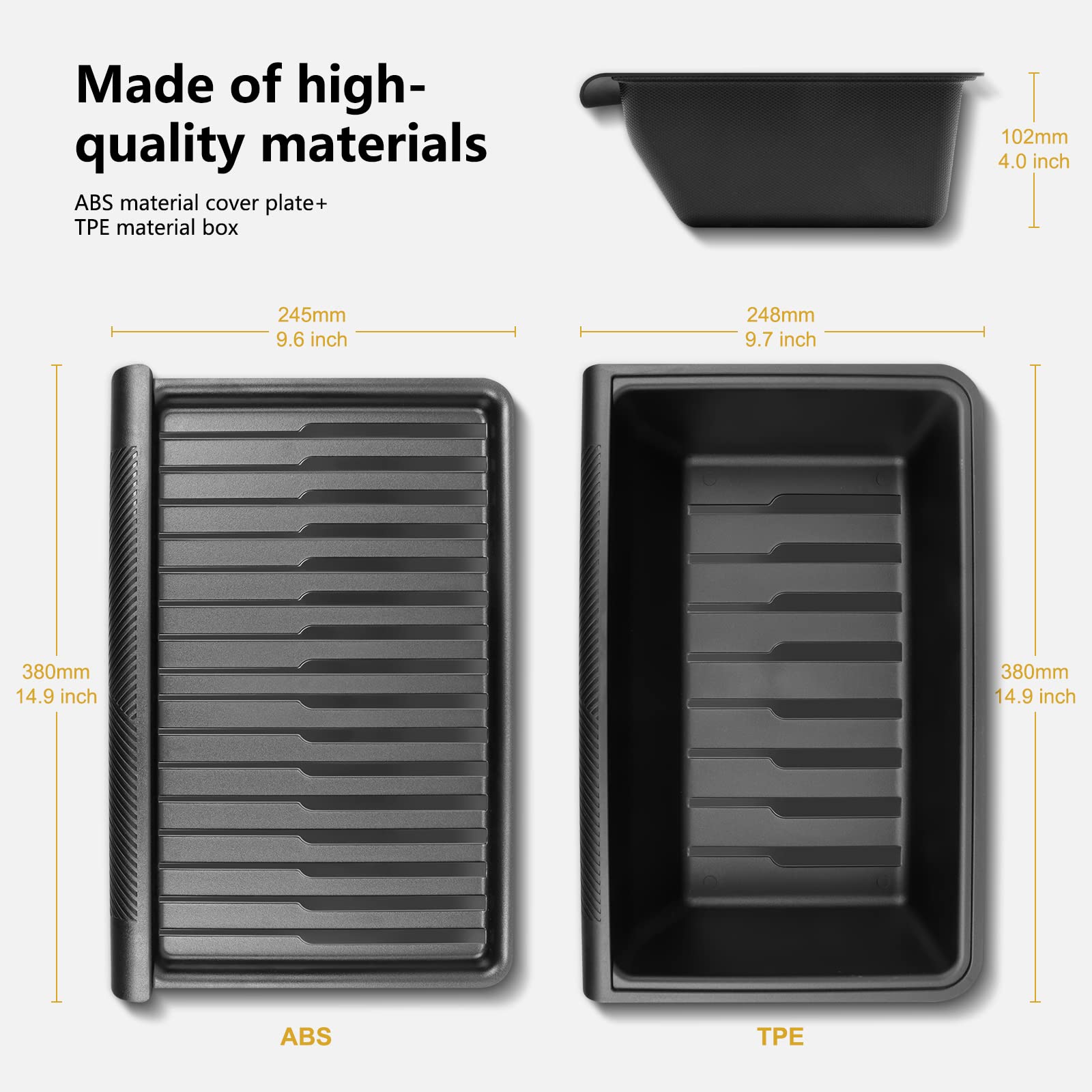 KUNIST installed beneath Tesla Model Y front seat preventing rattles and saving space
