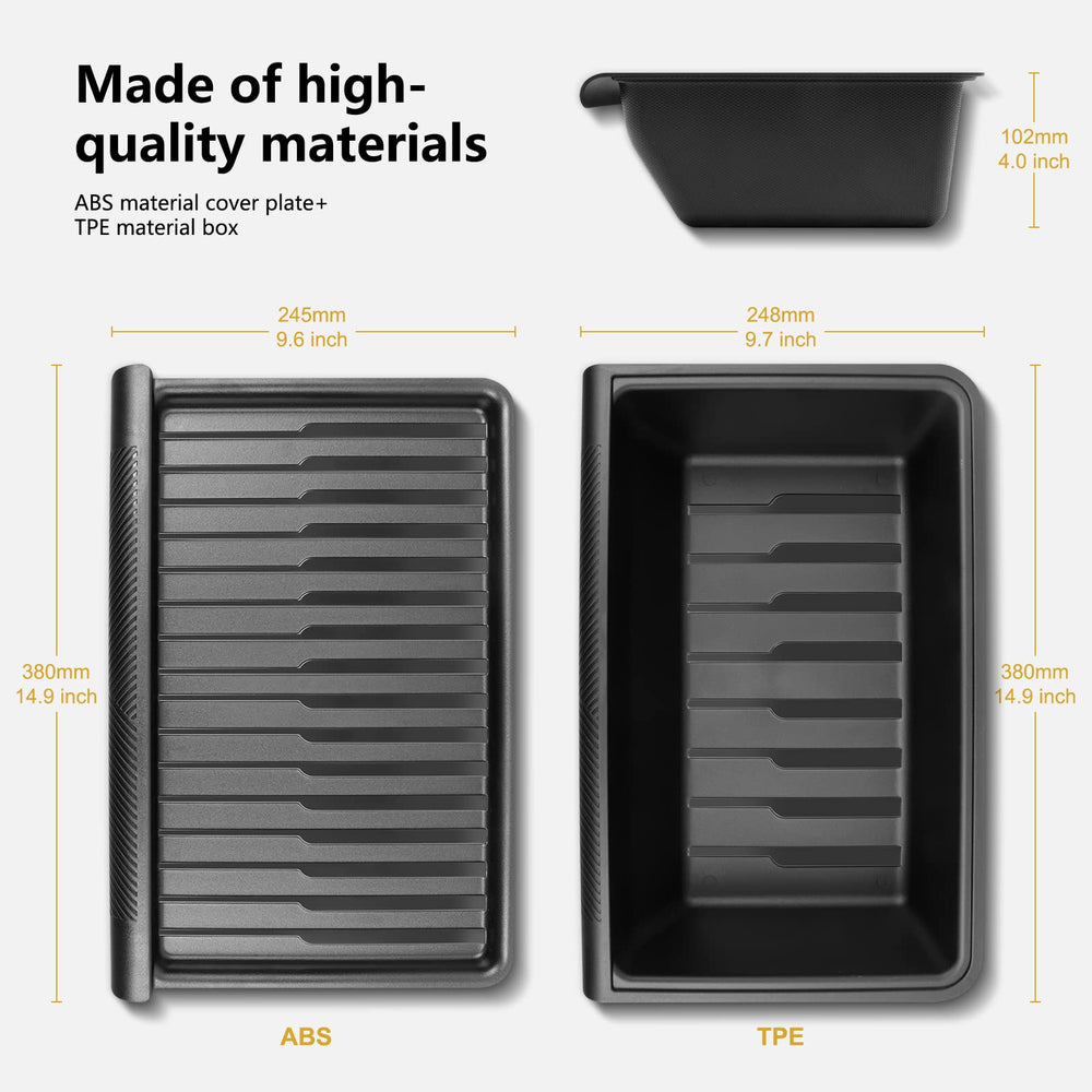KUNIST installed beneath Tesla Model Y front seat preventing rattles and saving space