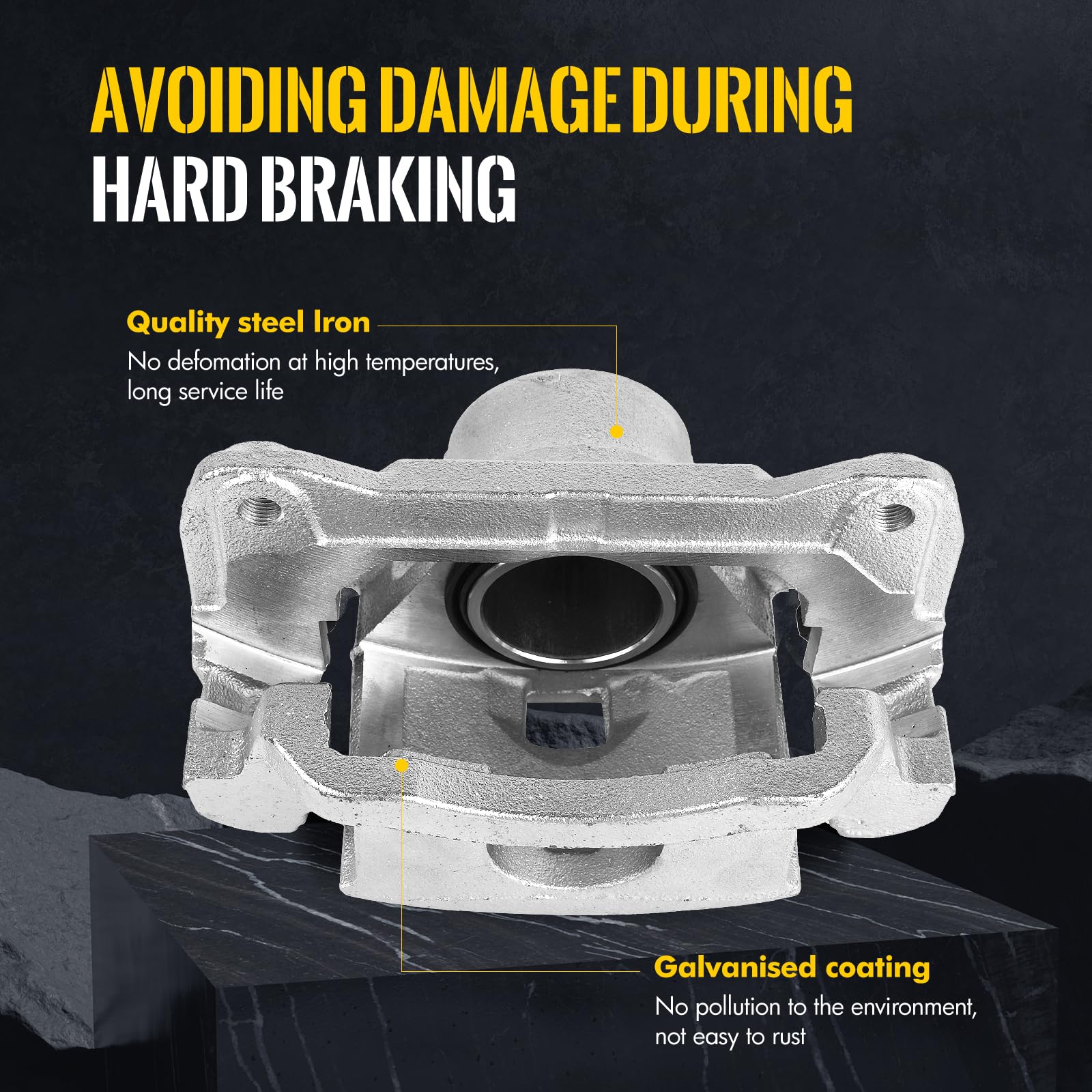 KUSATEC caliper piston close-up illustrating precision machining for reliable sealing