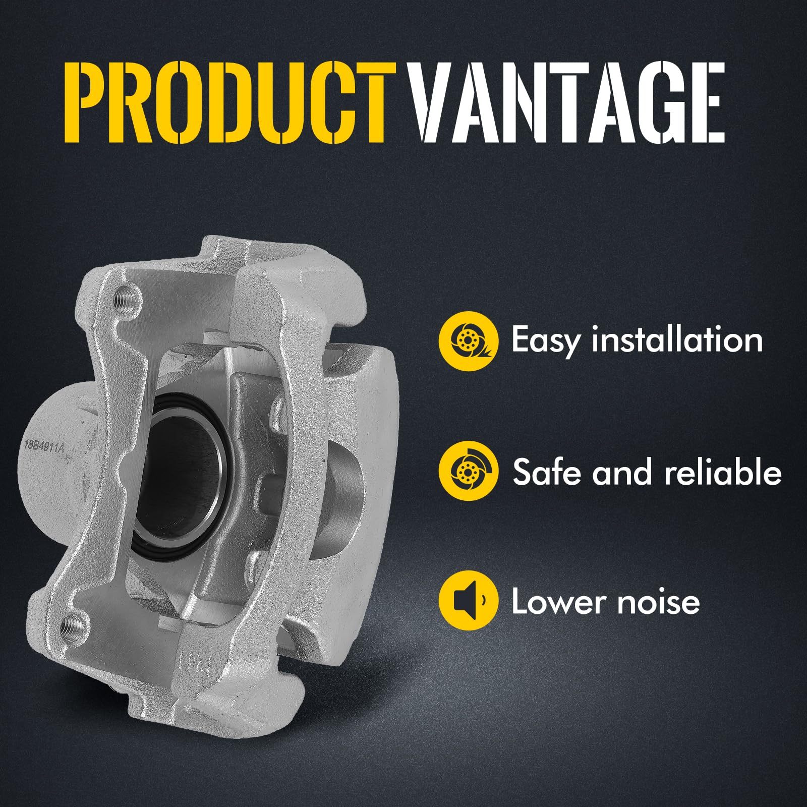 KUSATEC caliper side profile highlighting robust cast body for long term durability