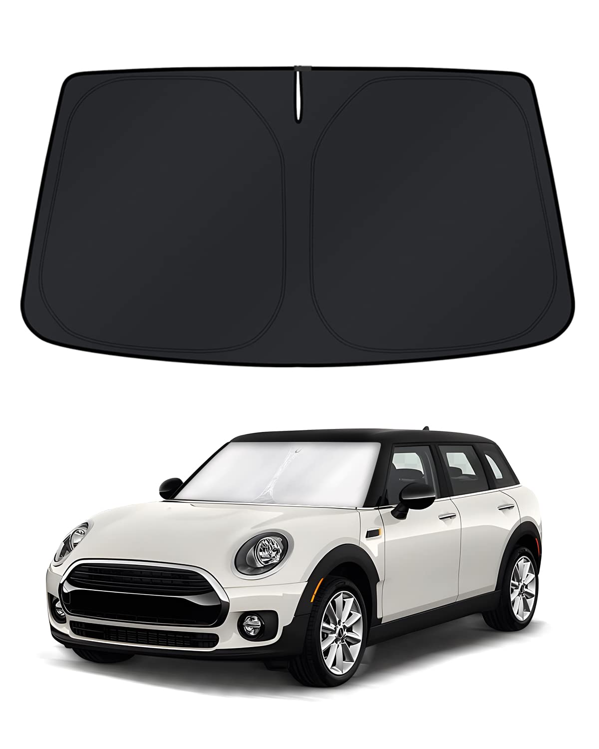 KUST full-coverage front view showing perfect windshield fit and heat reduction