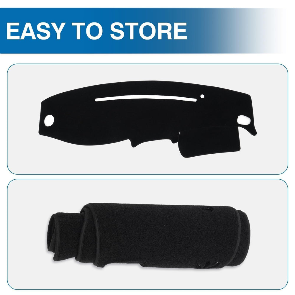 KUST folded dash cover ready for compact storage and easy removal