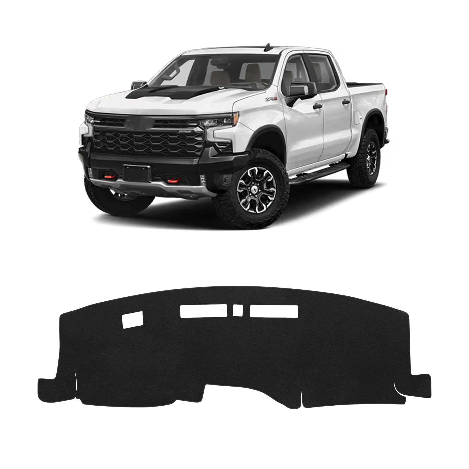 KUST dash cover front view showing precise fit and protection
