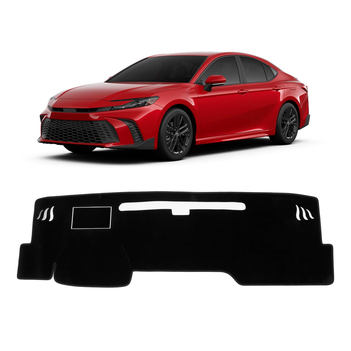 KUST dash cover front overview showing neat fit and sun-blocking benefit