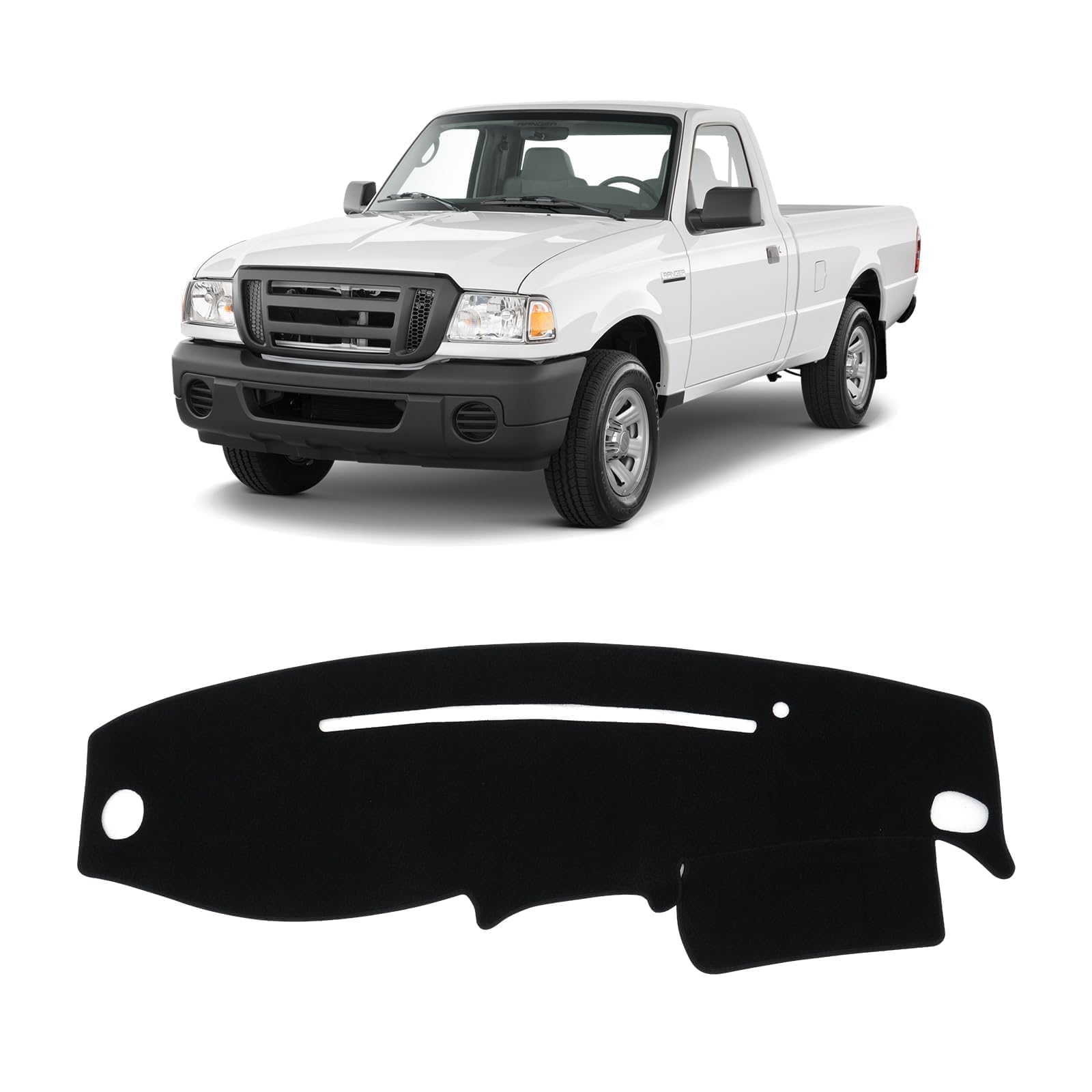 KUST front view of dash cover showing fit and clean finish for protection
