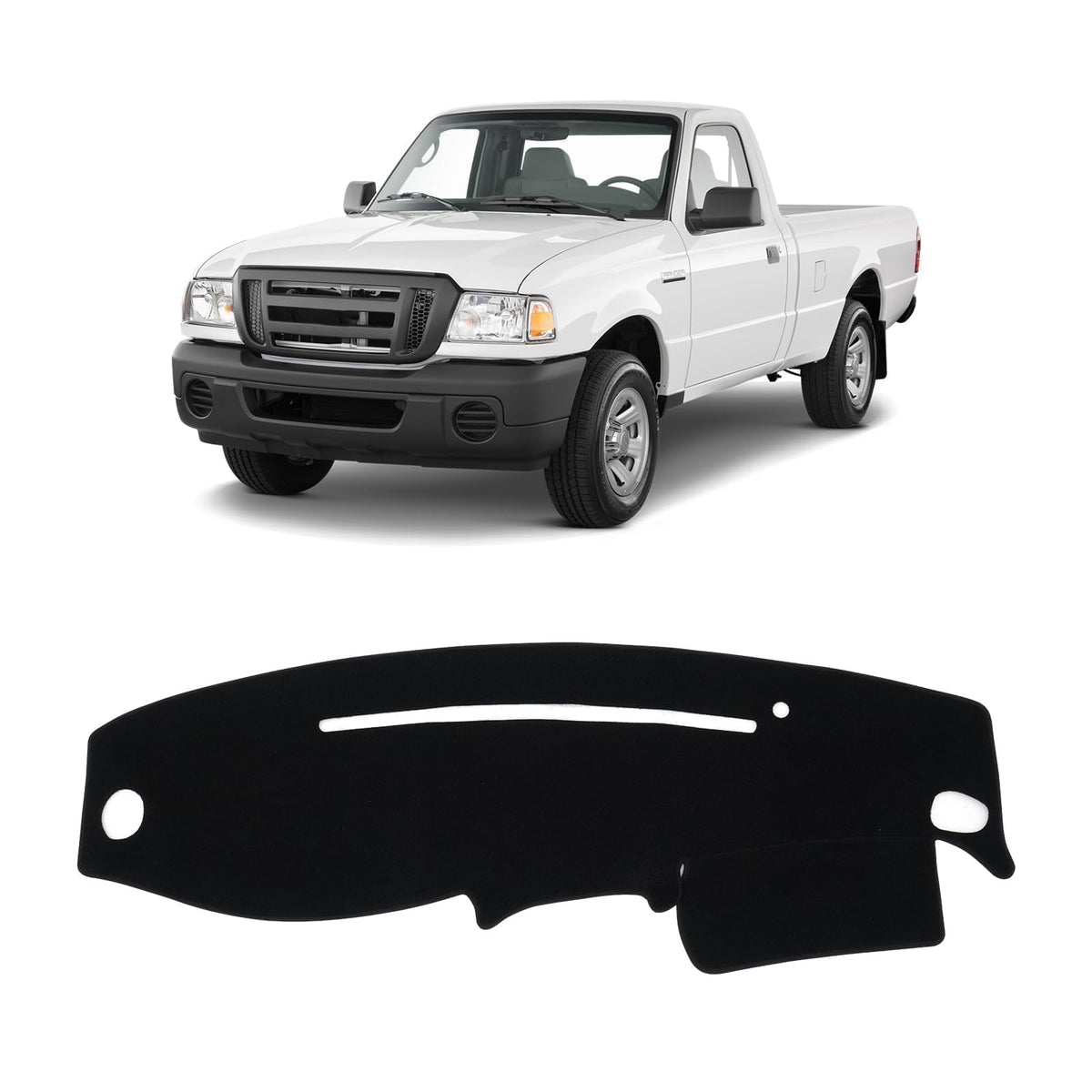 KUST front view of dash cover showing fit and clean finish for protection