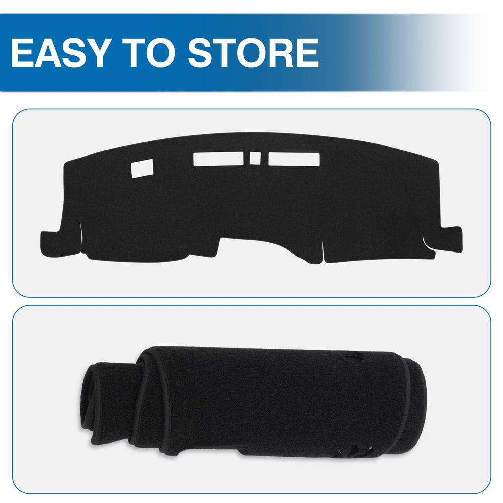 KUST dash cover in a Silverado interior improving appearance and visibility