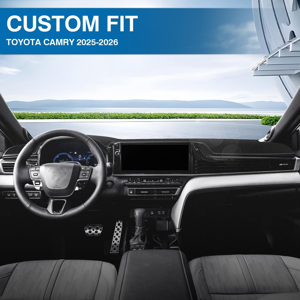 KUST dash cover silicone backing detail showing anti-slip grip for safer driving