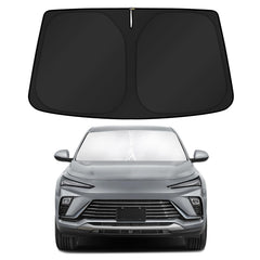KUST windshield sun shade front view showing precise Buick Envista fit and full coverage benefit