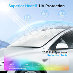 KUST silver reflective fabric close-up reflecting sunlight effectively