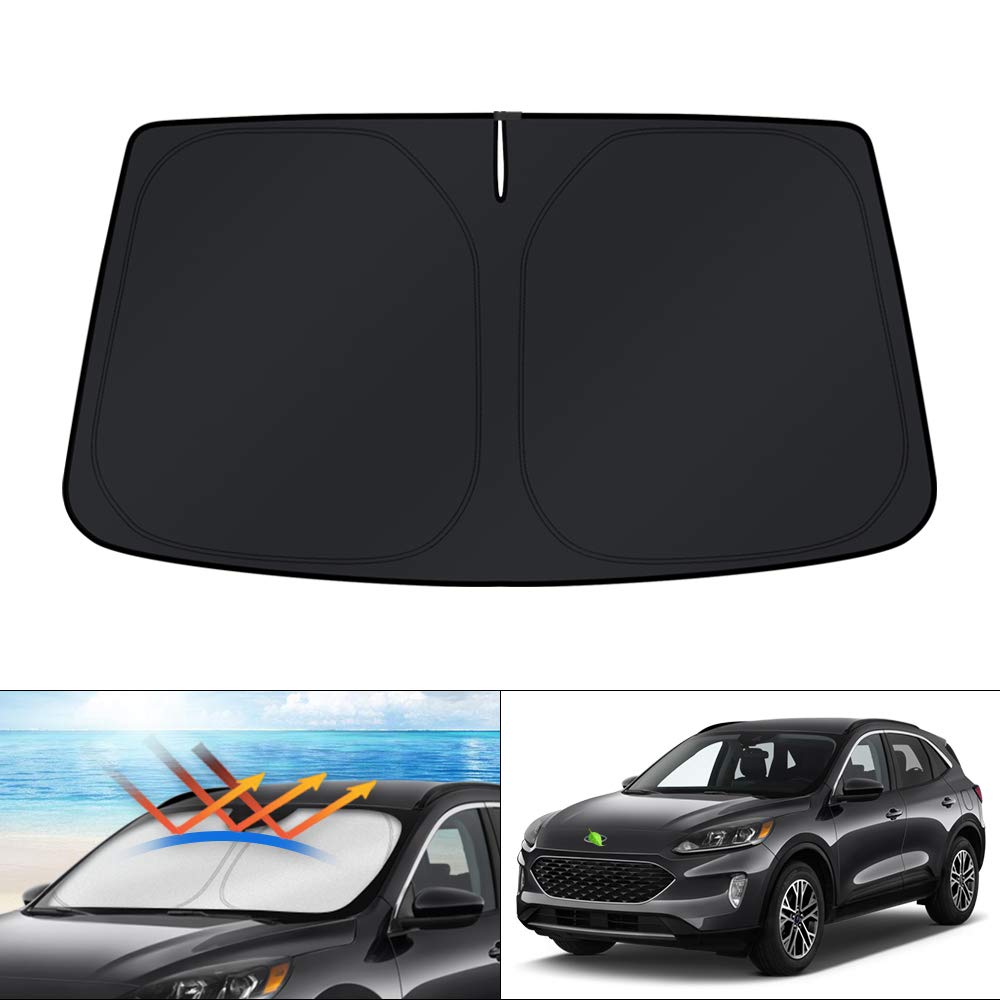 KUST front view installed in Ford Escape shows full windshield coverage and cooling benefit