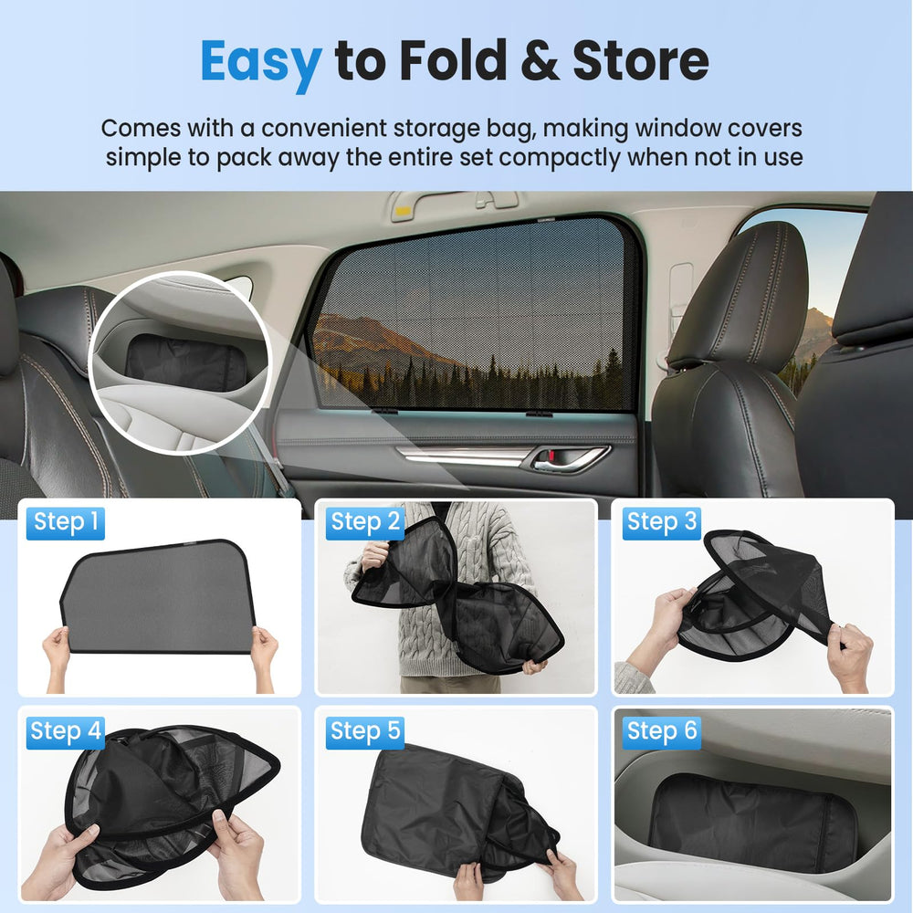 KUST shading rear seat with family inside showing privacy comfort benefit