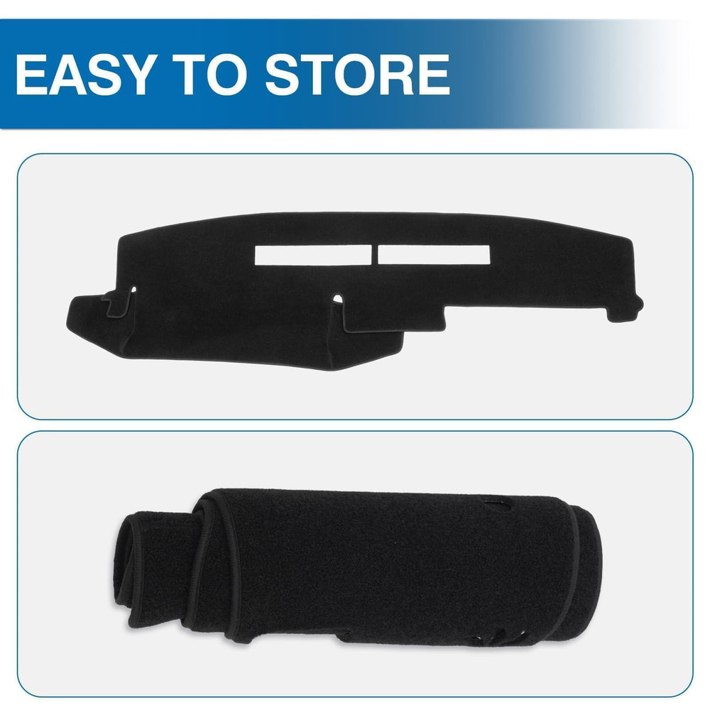 KUST folded dash cover compact for easy storage and simple transport