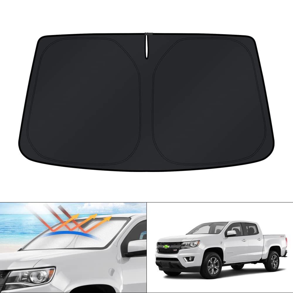 KUST front view installed on Colorado/Canyon windshield reduces interior heat