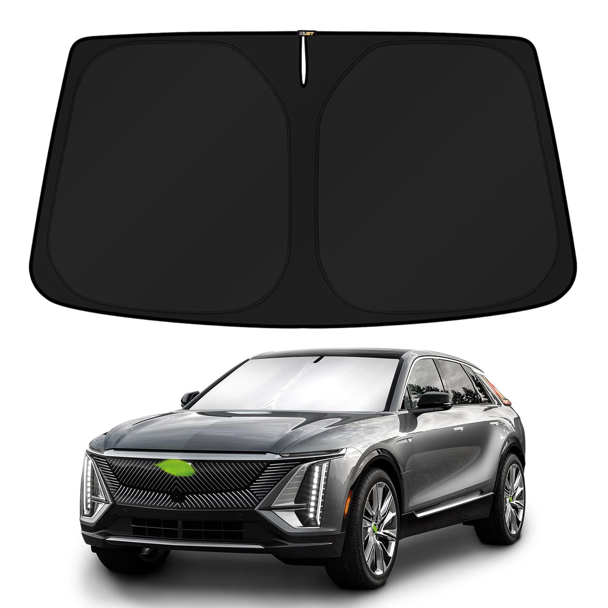 KUST front-fit Lyriq windshield cover blocking sun for cooler cabin