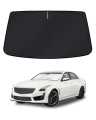 KUST sun shade front view showing full windshield coverage and cooler cabin