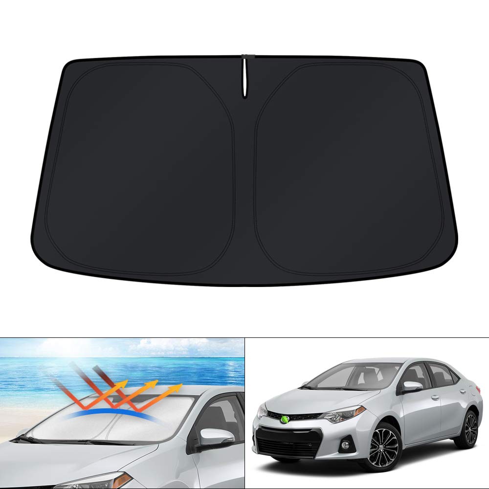 KUST front view of shade packaging showing Corolla custom-fit benefit