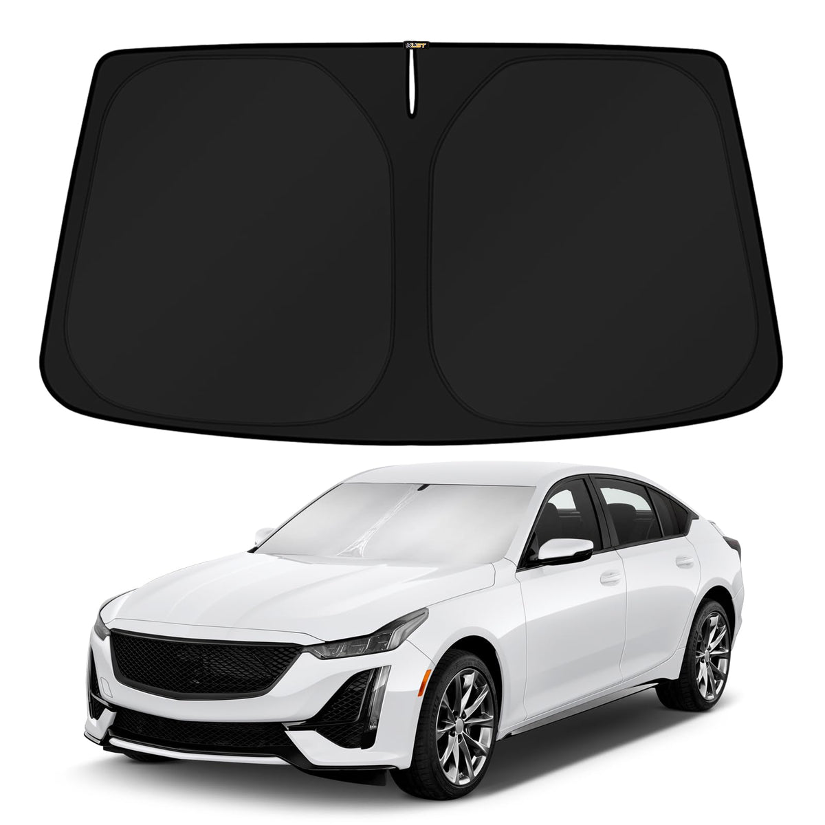 KUST front view on CT5 windshield showing full coverage and protection