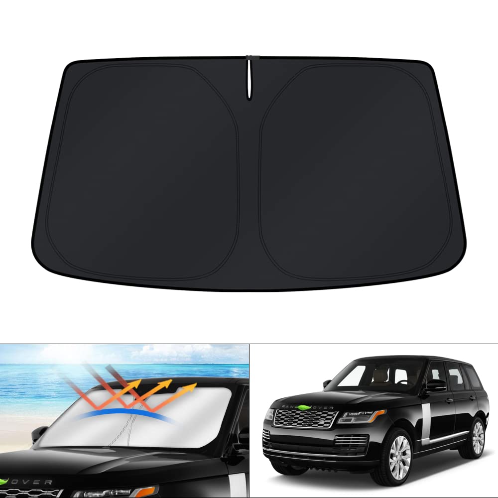 KUST front view showing full windshield coverage and precise fit for Range Rover L405