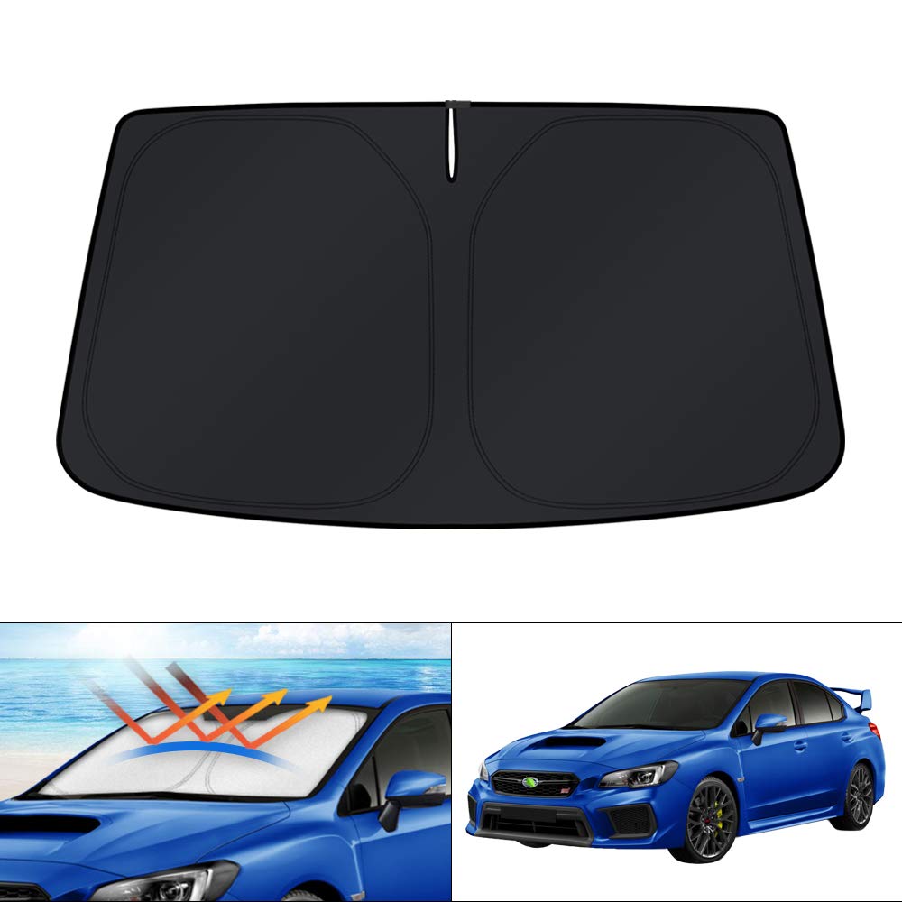 KUST front view of shade fitting WRX windshield offering full coverage