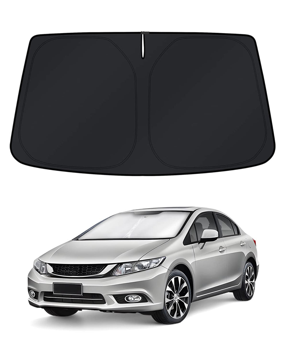 KUST front view on windshield showing full coverage and sun protection