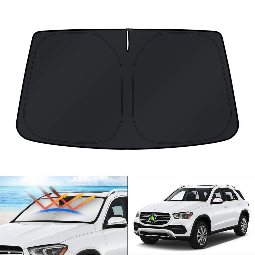 KUST front view of sunshade showing perfect windshield coverage and fit