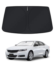 KUST front view of shade on windshield showing full coverage and protection