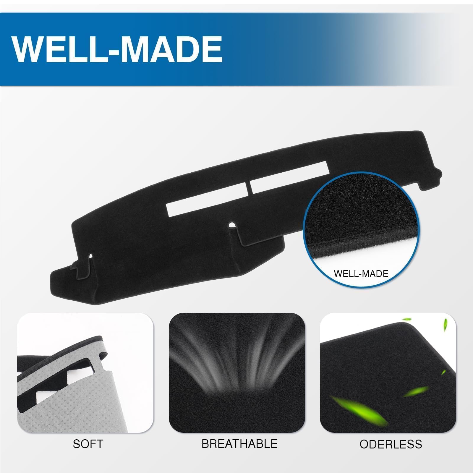 KUST precut vent and sensor openings allowing full function and access