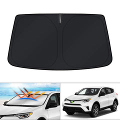 KUST installed on RAV4 windshield showing full coverage and cooling benefit