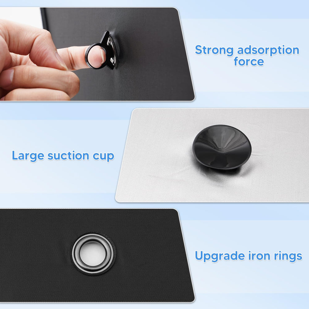 KUST enlarged suction cup attached to glass for secure hold
