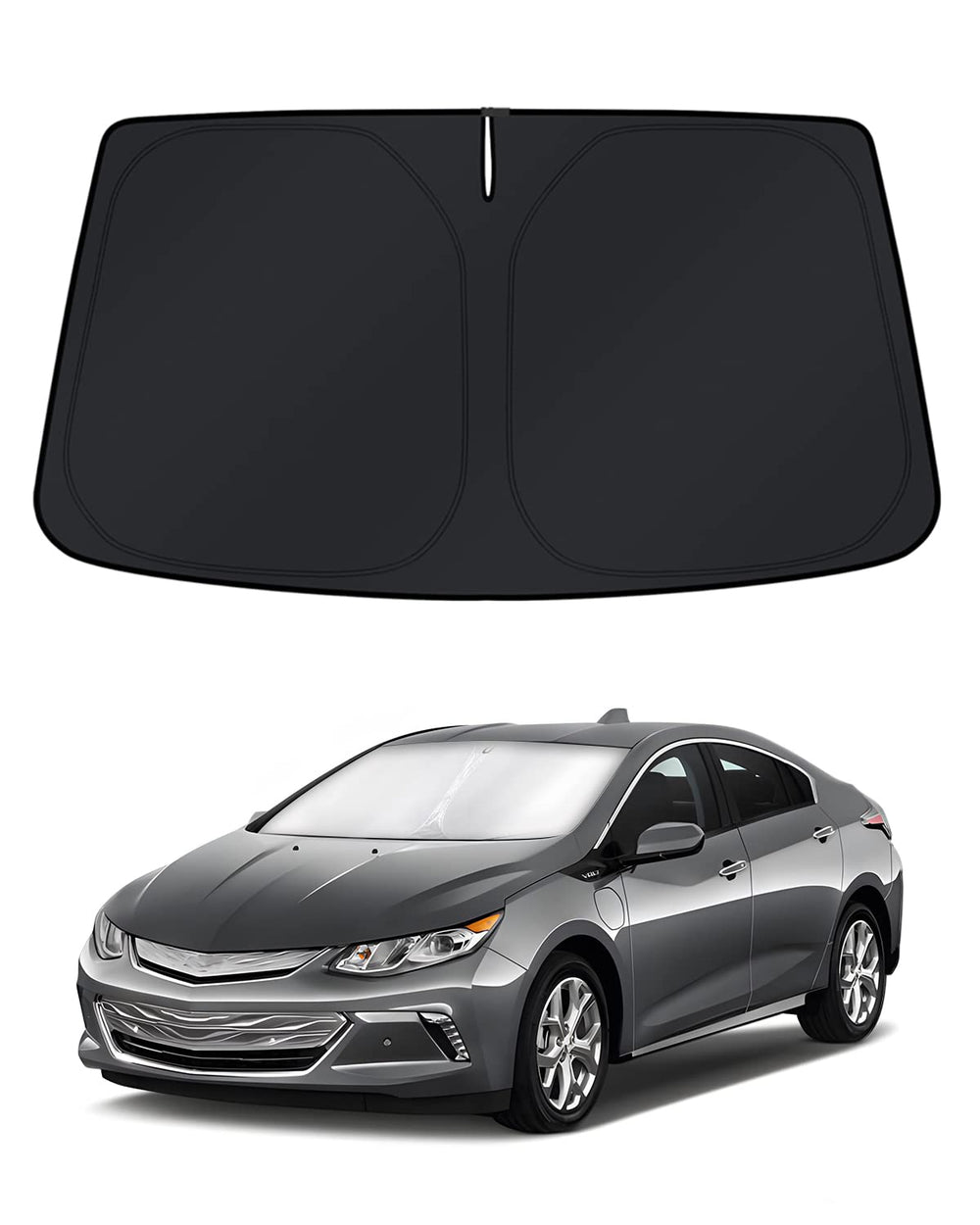 KUST windshield front view fitted on Chevy Volt protects interior from sun
