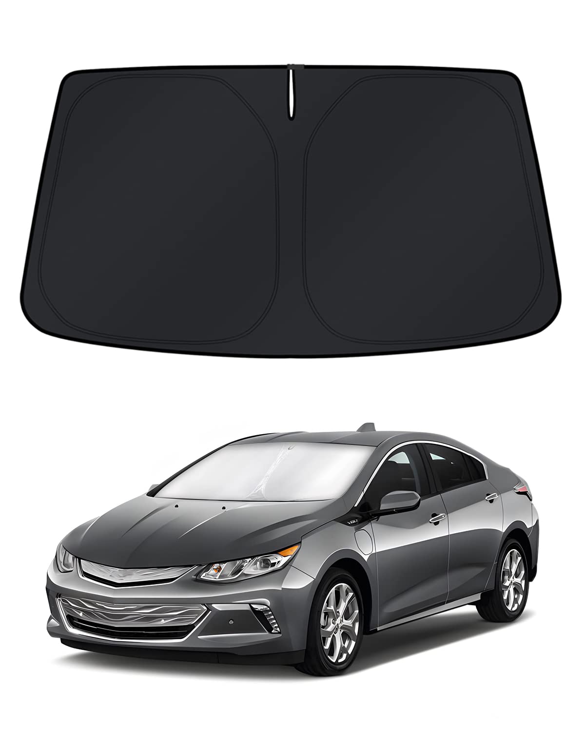 KUST windshield front view fitted on Chevy Volt protects interior from sun