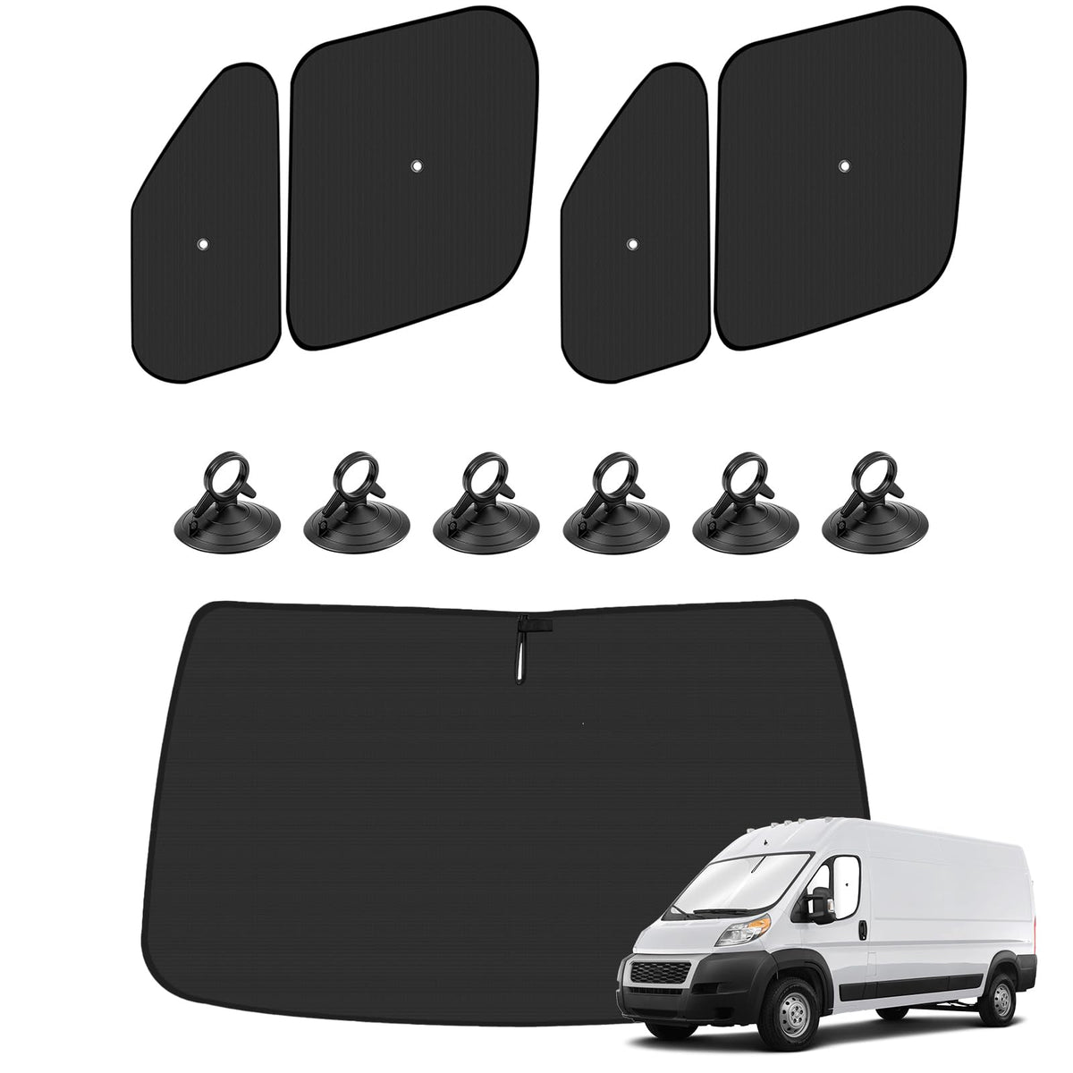 KUST windshield front view showing full coverage and sun protection