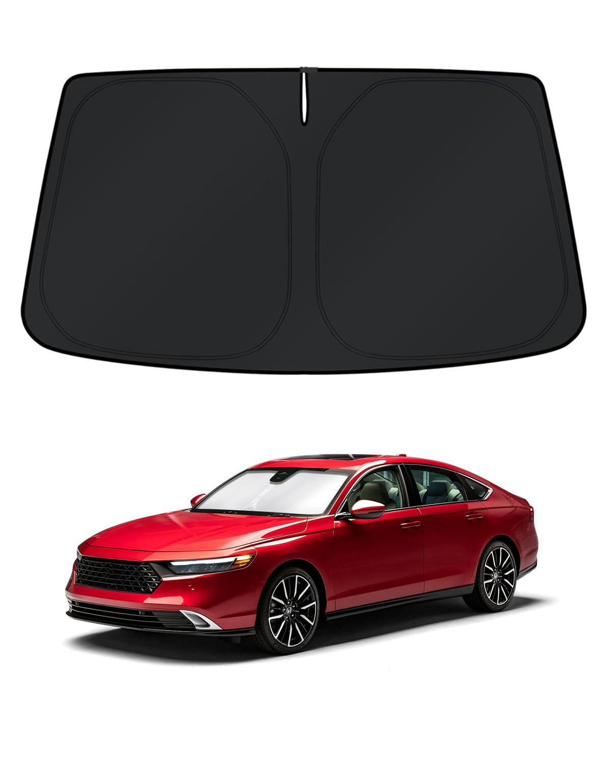 KUST front view on Accord windshield showing full coverage and sun protection