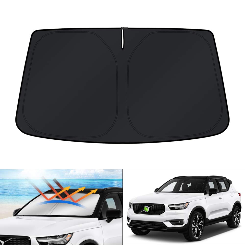 KUST front view on Volvo XC40 showing full windshield coverage and sun protection