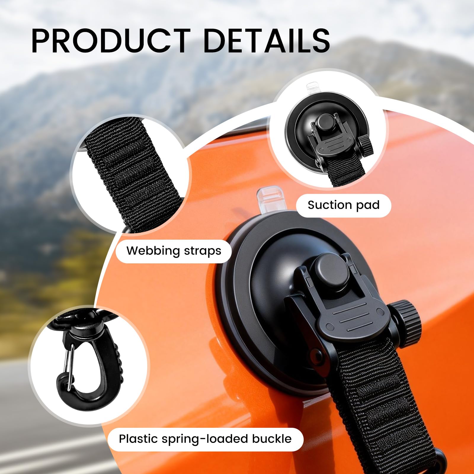 KVNTOOLS 360 degree rotating hook detail showing flexible strap alignment