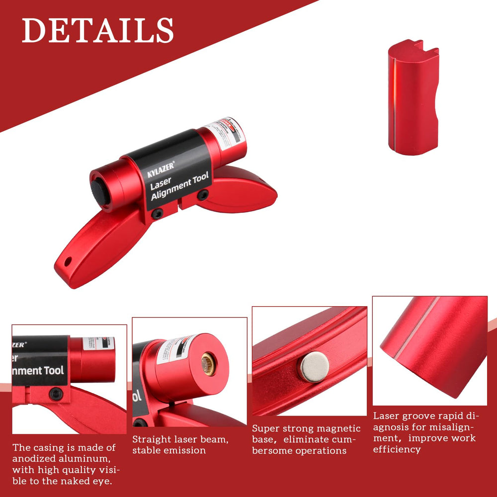 Kylazer red laser beam closeup showing precise alignment visualization benefit