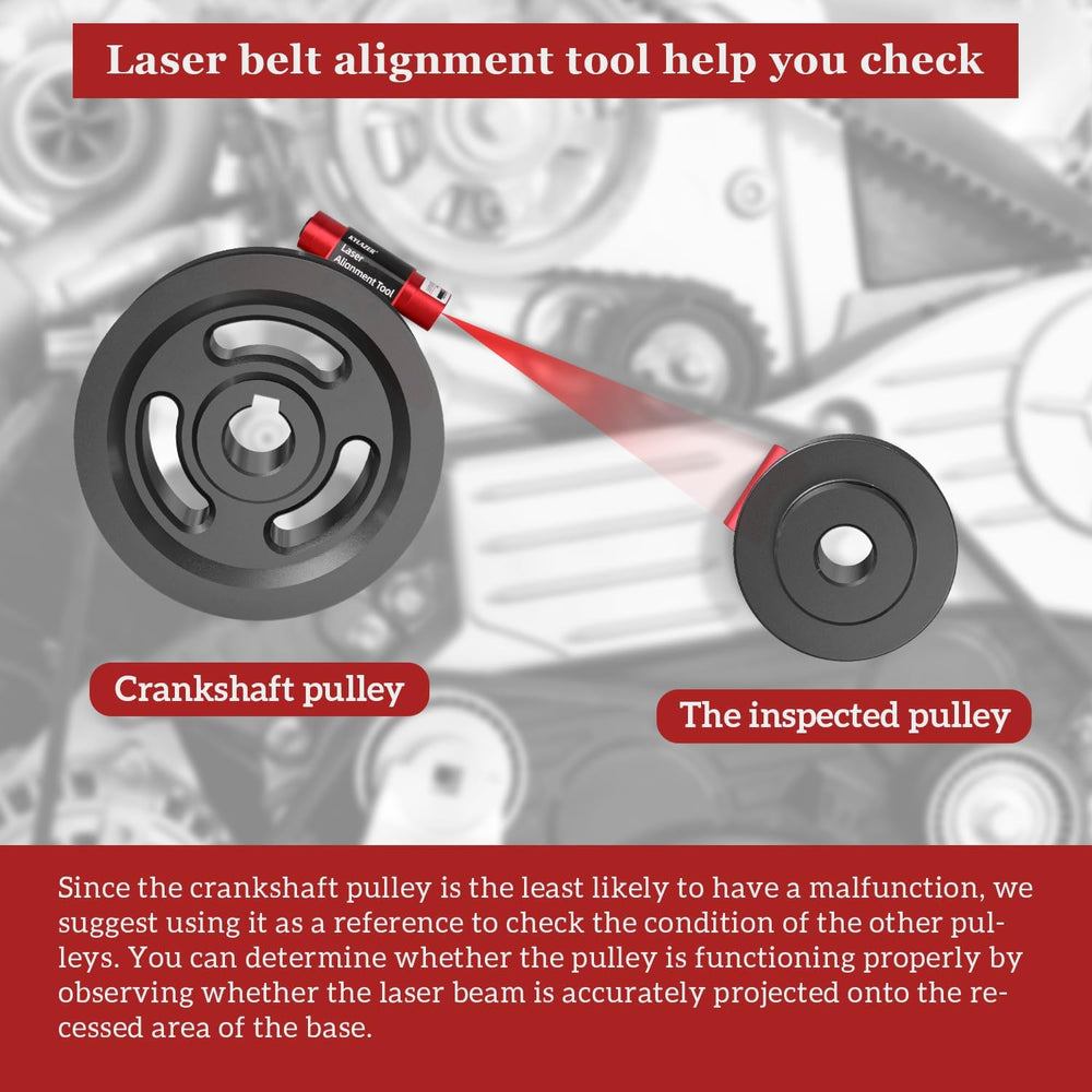 Kylazer recessed base detail showing correct seating on narrow pulleys benefit