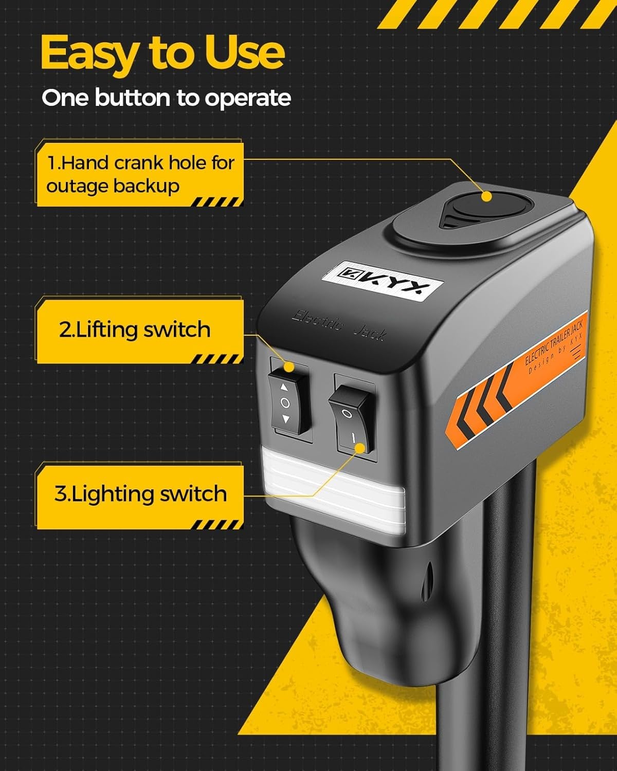 KYX close-up of motor and gearbox highlighting solid construction benefit
