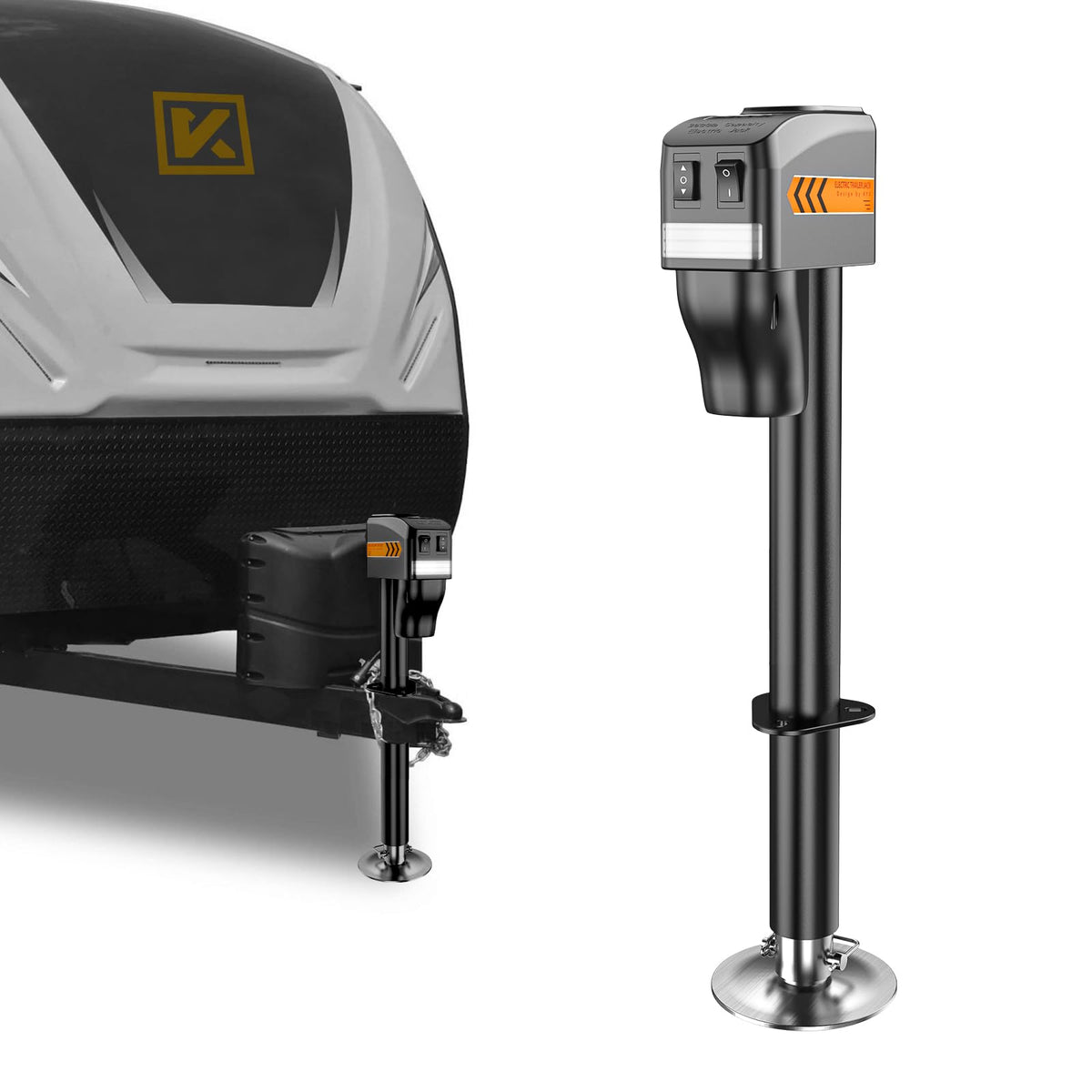 KYX front view of electric jack showing robust build and simple controls