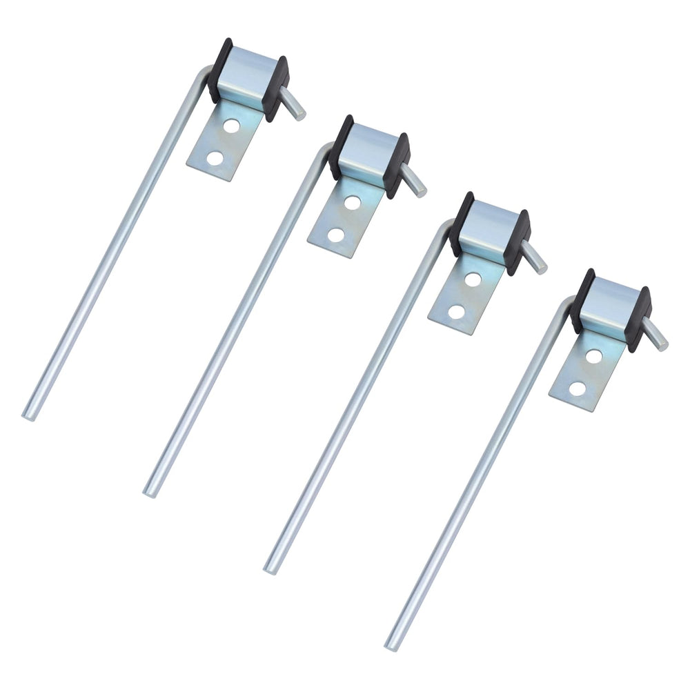KZDAZ exhaust hanger front view showing four rods and mounting holes for quick install