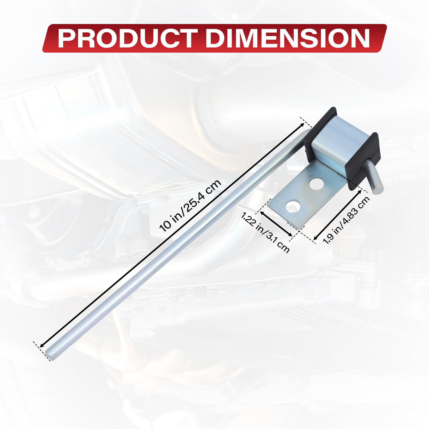 KZDAZ installed under vehicle securing muffler and lowering exhaust movement