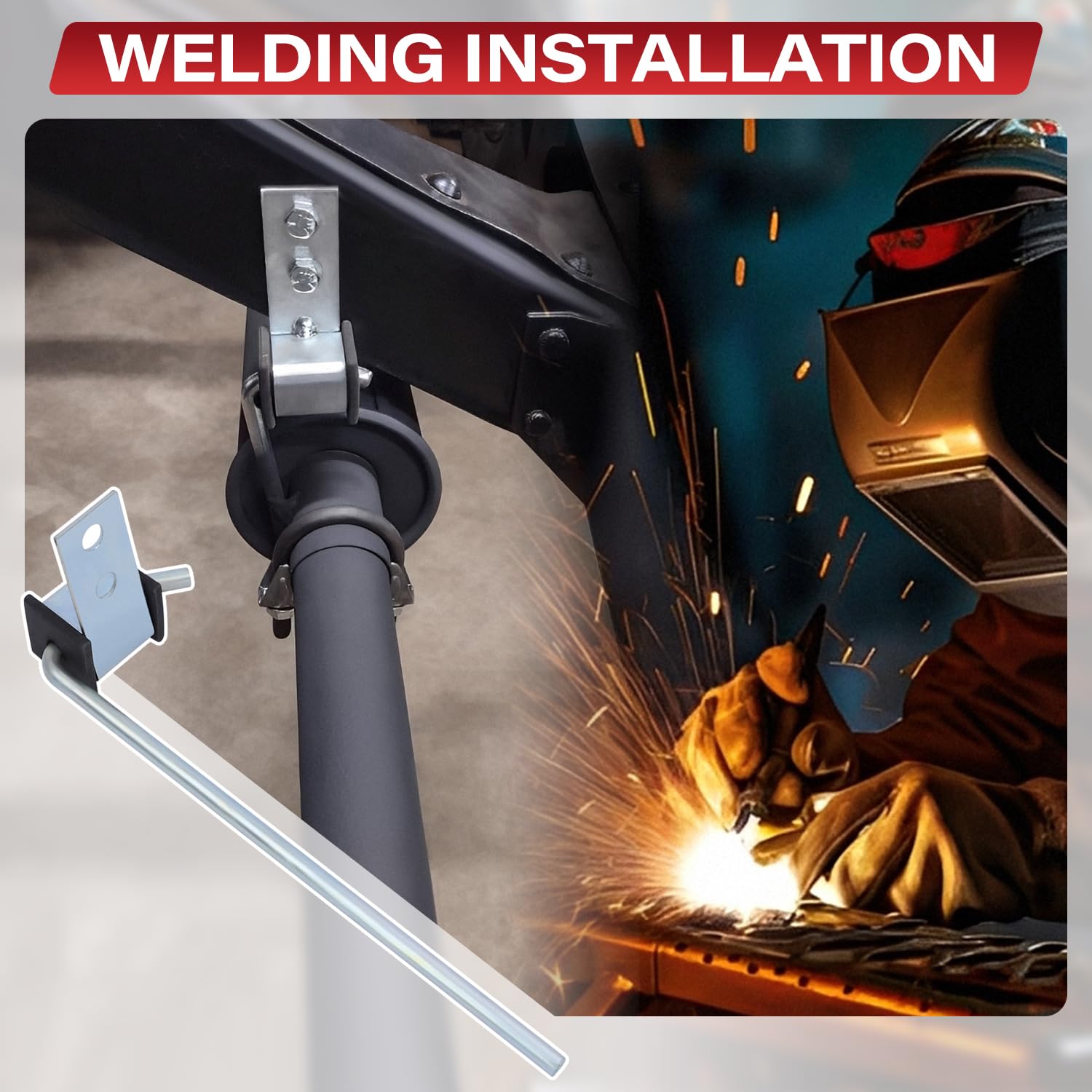 KZDAZ welding hole detail demonstrating easy bolting or welding for secure fit