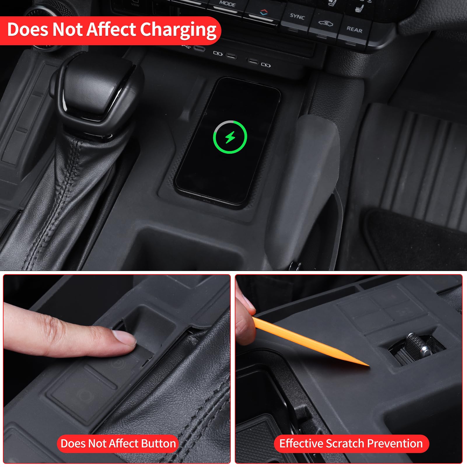 LaIIker installed in Land Cruiser cabin illustrating cleaner console look