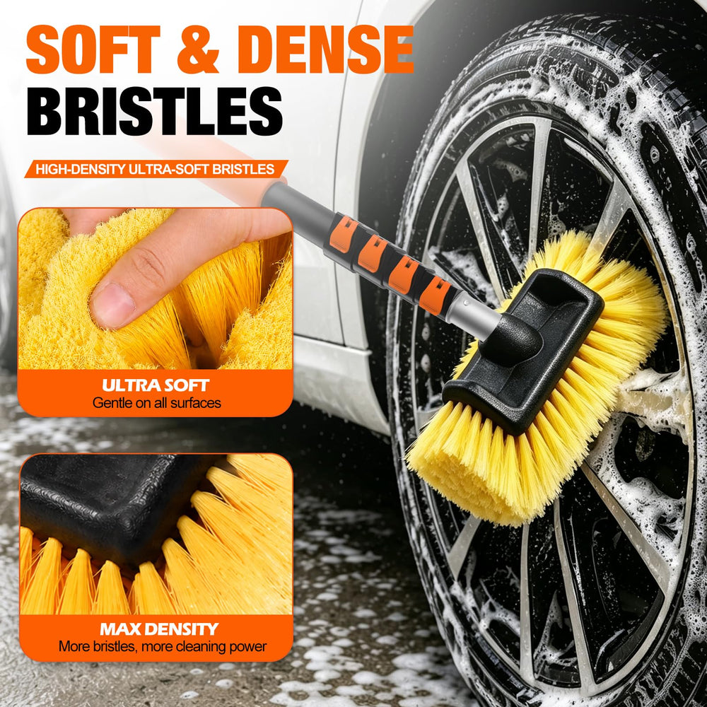 LAANPOLE in use washing an RV roof for ladder-free cleaning