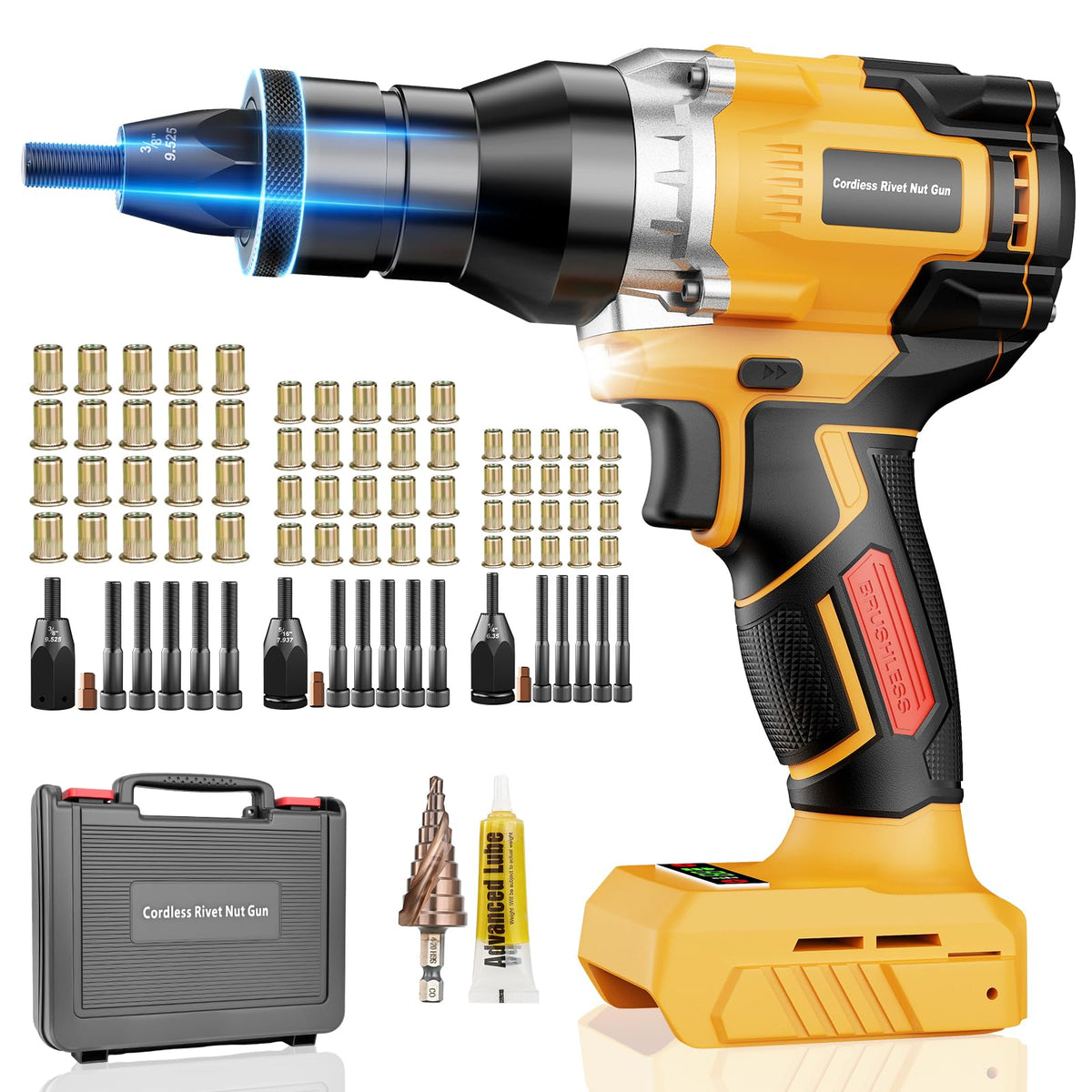 Labfintom front tool shot showing compact cordless design and portability