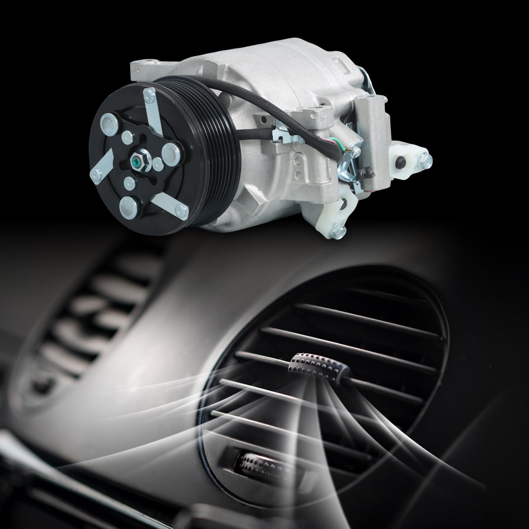 labwork compressor in-use vehicle vent delivering cool cabin air benefit
