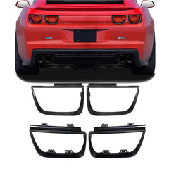 labwork front view of glossy black taillight bezels showing sleek styling benefit